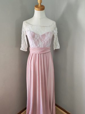Pink off shoulder dress - in stock