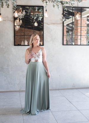 Sage Carmen dress - in stock