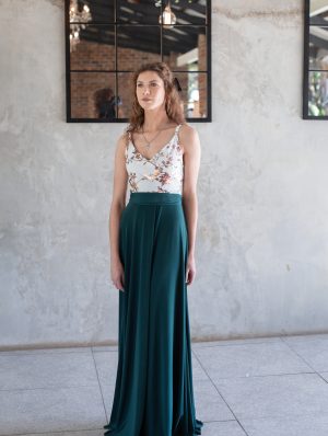 Green Carmen dress - in stock